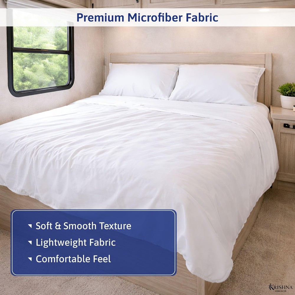 Premium Sheet Set Queen Size 60"x80", Microfiber Bed Sheets Ultra-Soft, Wrink...