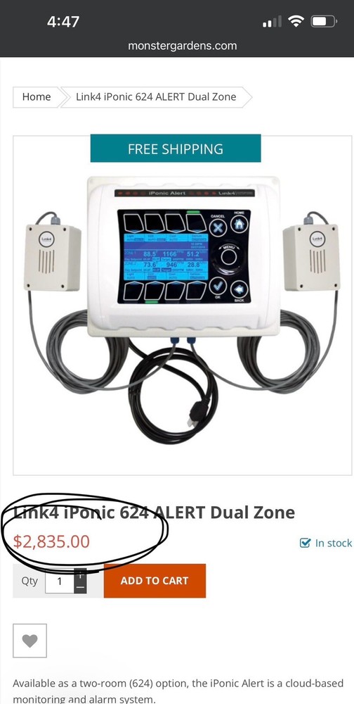 Iponic 624 Dual Room Climate Controller