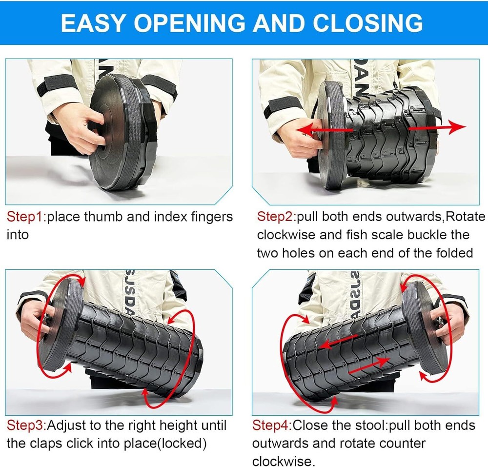 Upgraded Foldable Stool Thickened, Portable Collapsible Stool Retractable Stool