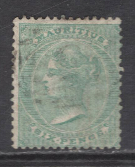 M15662 Mauritius 1862 SG49 - 6d green.