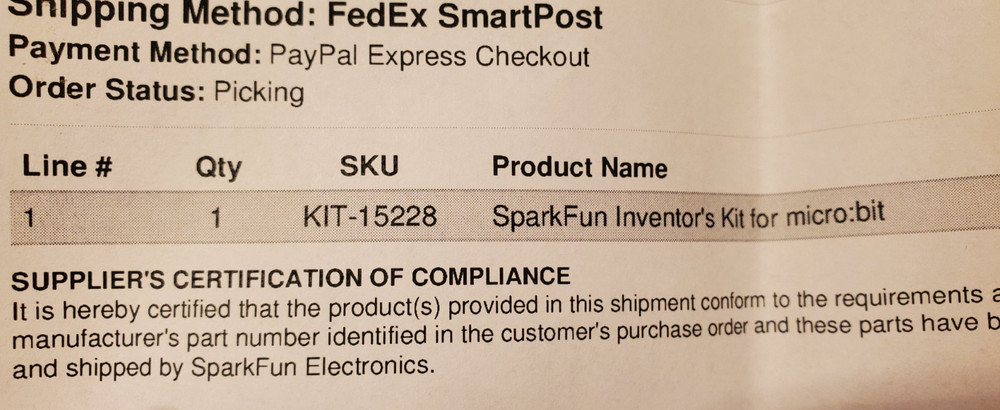 SparkFun Inventor's Kit for micro:bit - KIt 15228 Opened