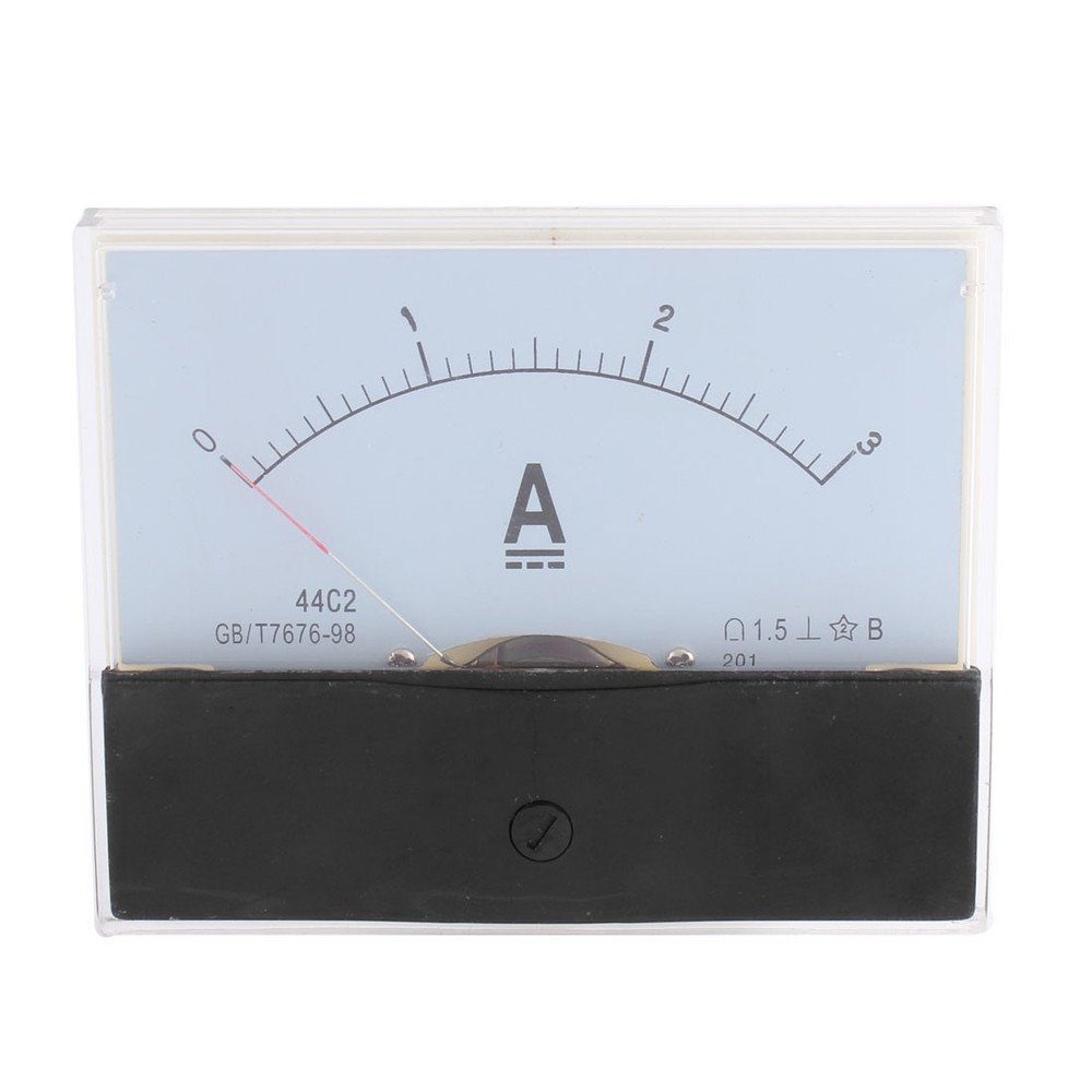 44C2 DC 0-3A Class 1.5 Vertical Panel Current Meter Analog Ammeter Amperemeter