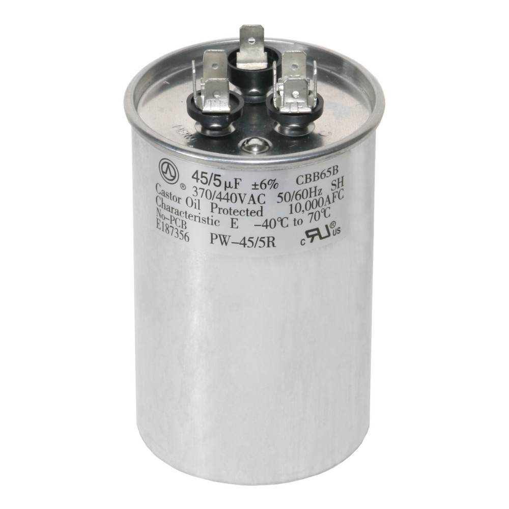 45/5 MFD 440V Round Dual Run Capacitor - Ultimate HVAC Solution, Lasts 5