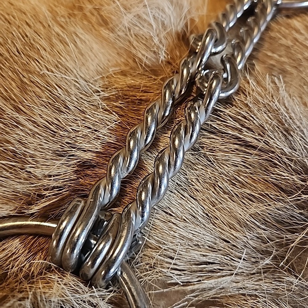 S/S Double Braided Offset Snaffle Bit