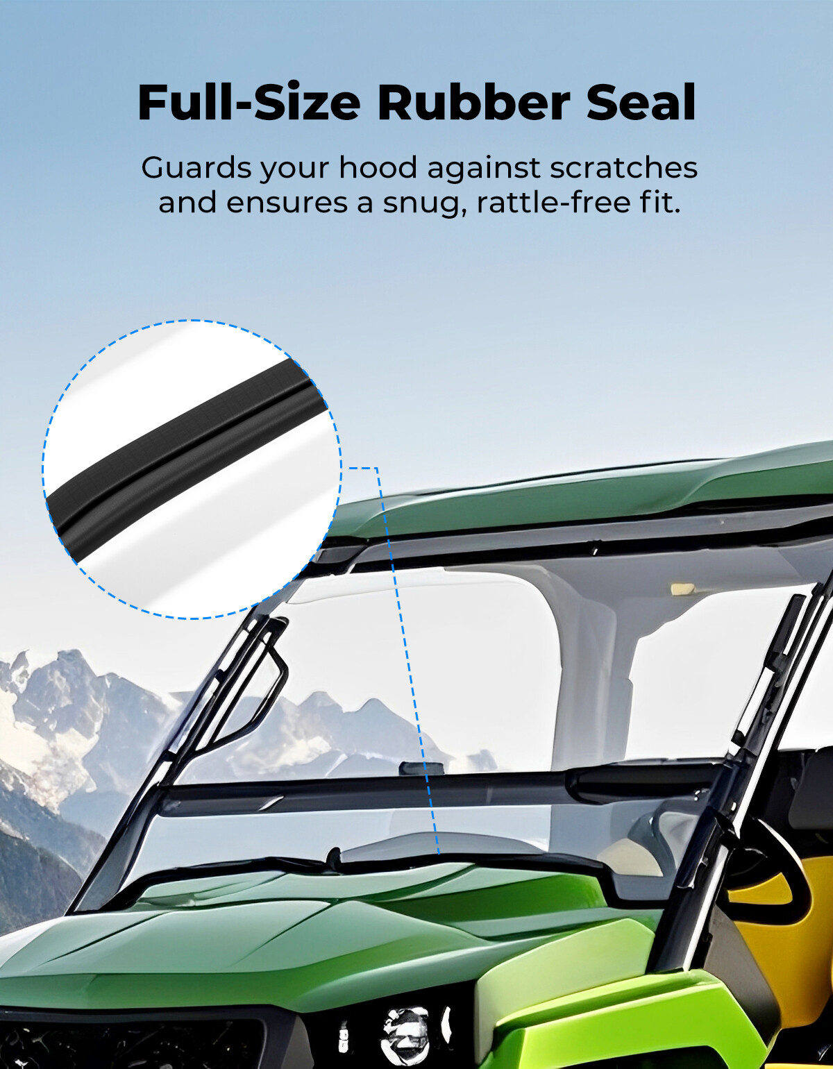 3-in-1 Flip Front Windshield For John Deere Gator 620i/625i /825i/HPX/XUV 850