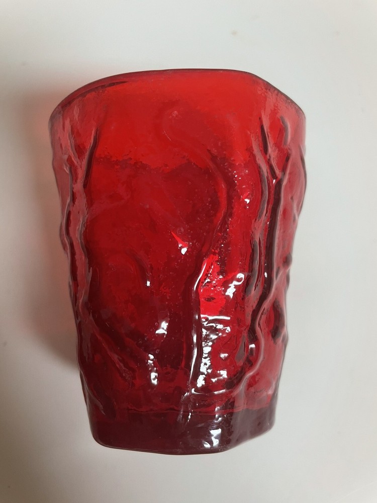Senaca Driftwood Crinkle Ruby Red Tumbler
