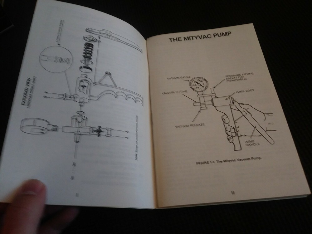 Mityvac Vacuum Pumps Users Manual 1985
