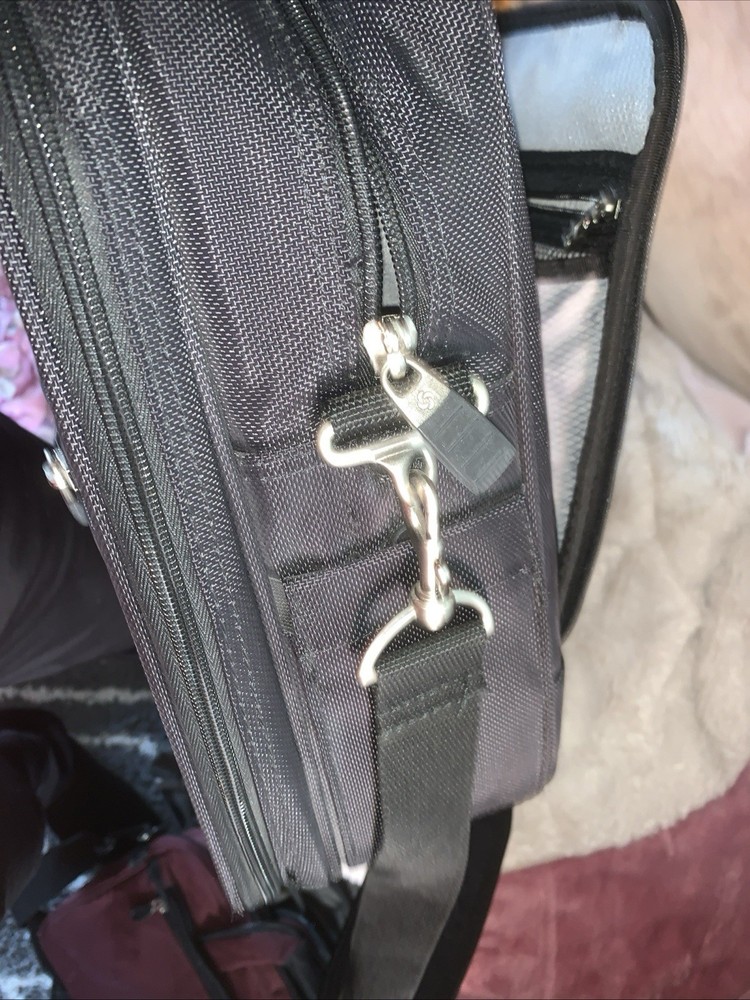 Samsonite Multipocket Laptop Briefcase Black Shoulder Strap