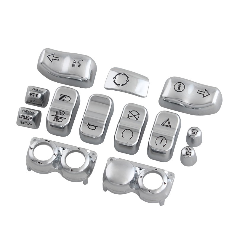 13pcs Hand Control Housing Button Cover Switch Cap Kit For Harley Electra Glide