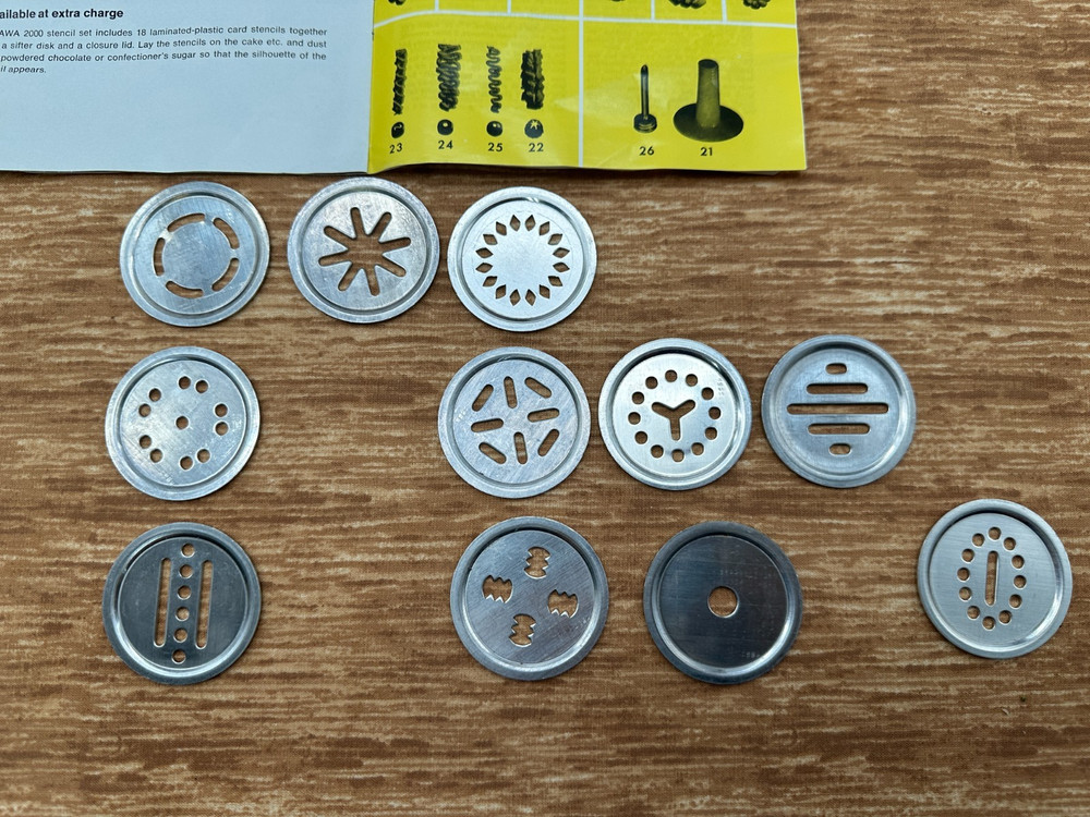 Sawa 2000 Deluxe Cookie Press PARTS ONLY Replacements Discs