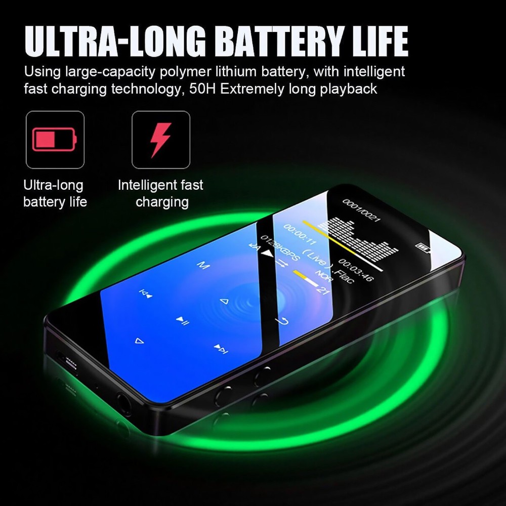 5.0 Bluetooth Lossless Music MP4/MP3 Player Support Quick Charge Technology