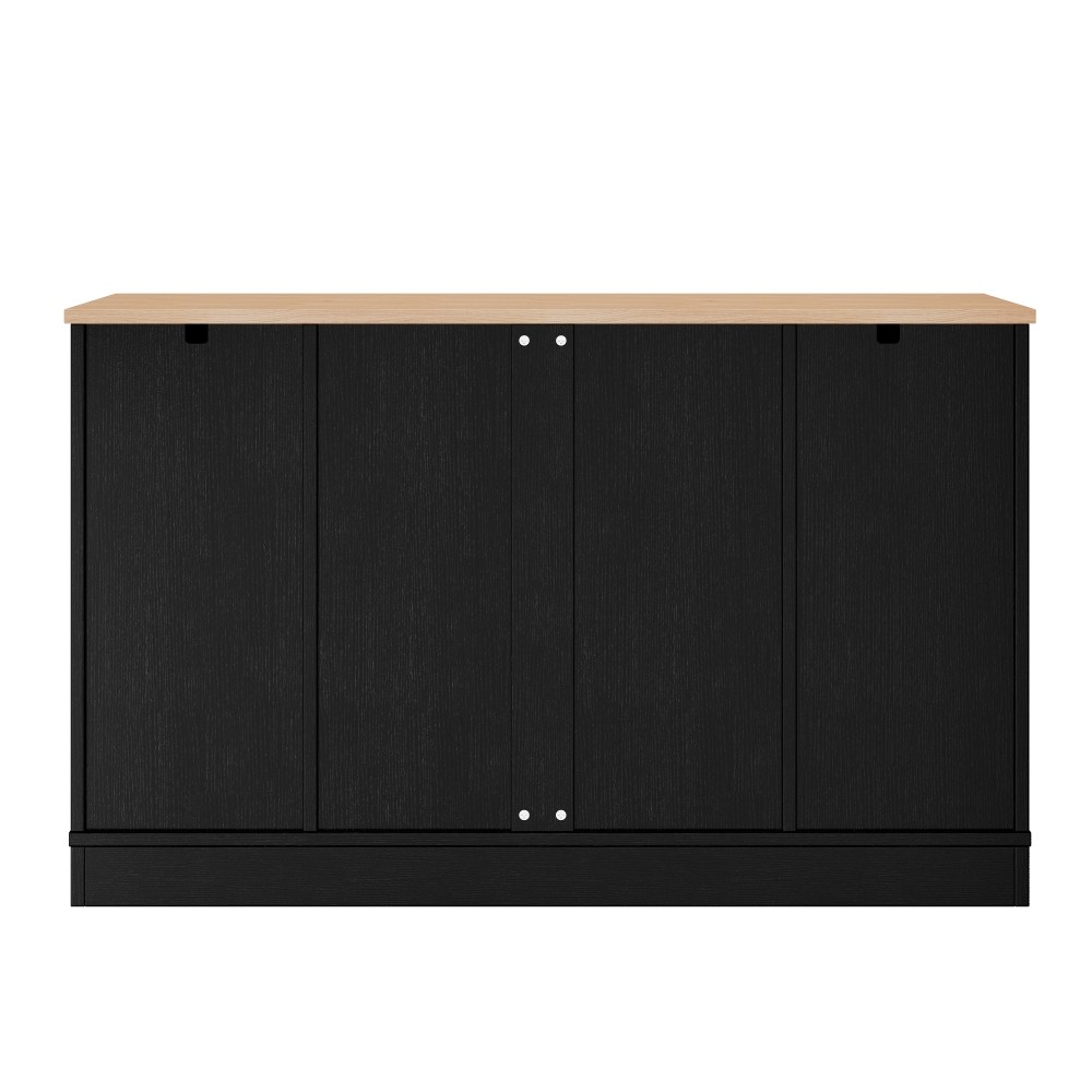 Multi-Functional Storage Sideboard, Extendable Dining Table, Adjustable Shelves