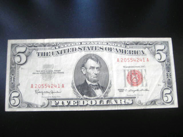 $5 1963 UNITED STATES NOTE CHOICE VF NOTE