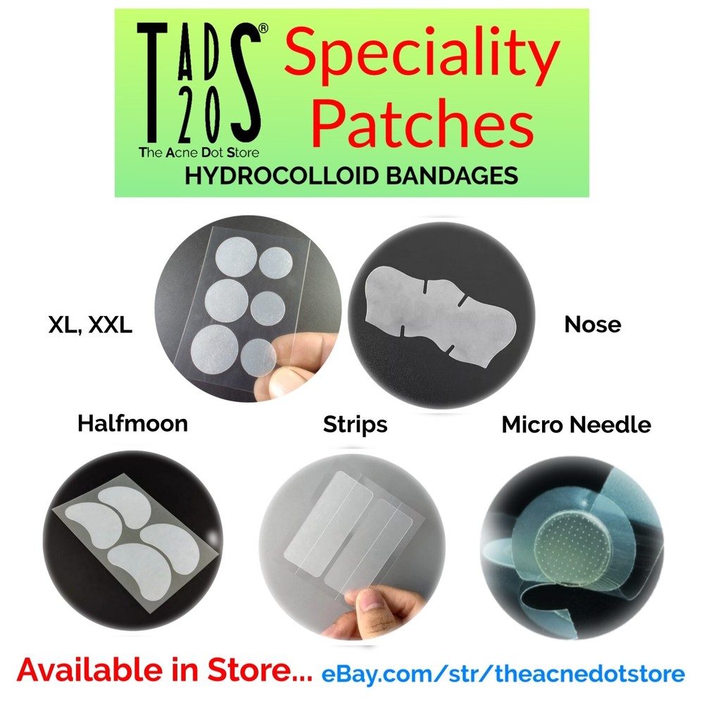 10 ZIT STRIPS, Large Surface Acne Strips, Rectangle Pimple Patches, FACE STRIPS