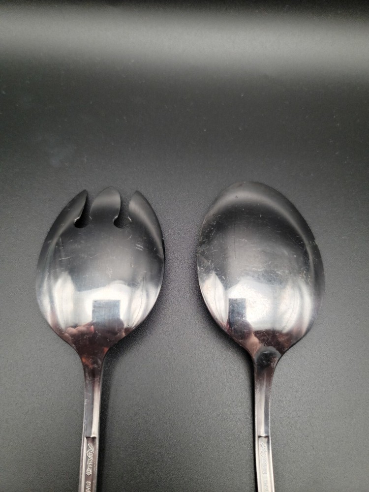 Rogers Stainless Flatware "Triumph" Serving Set SPOONS Pierced Serving Korea