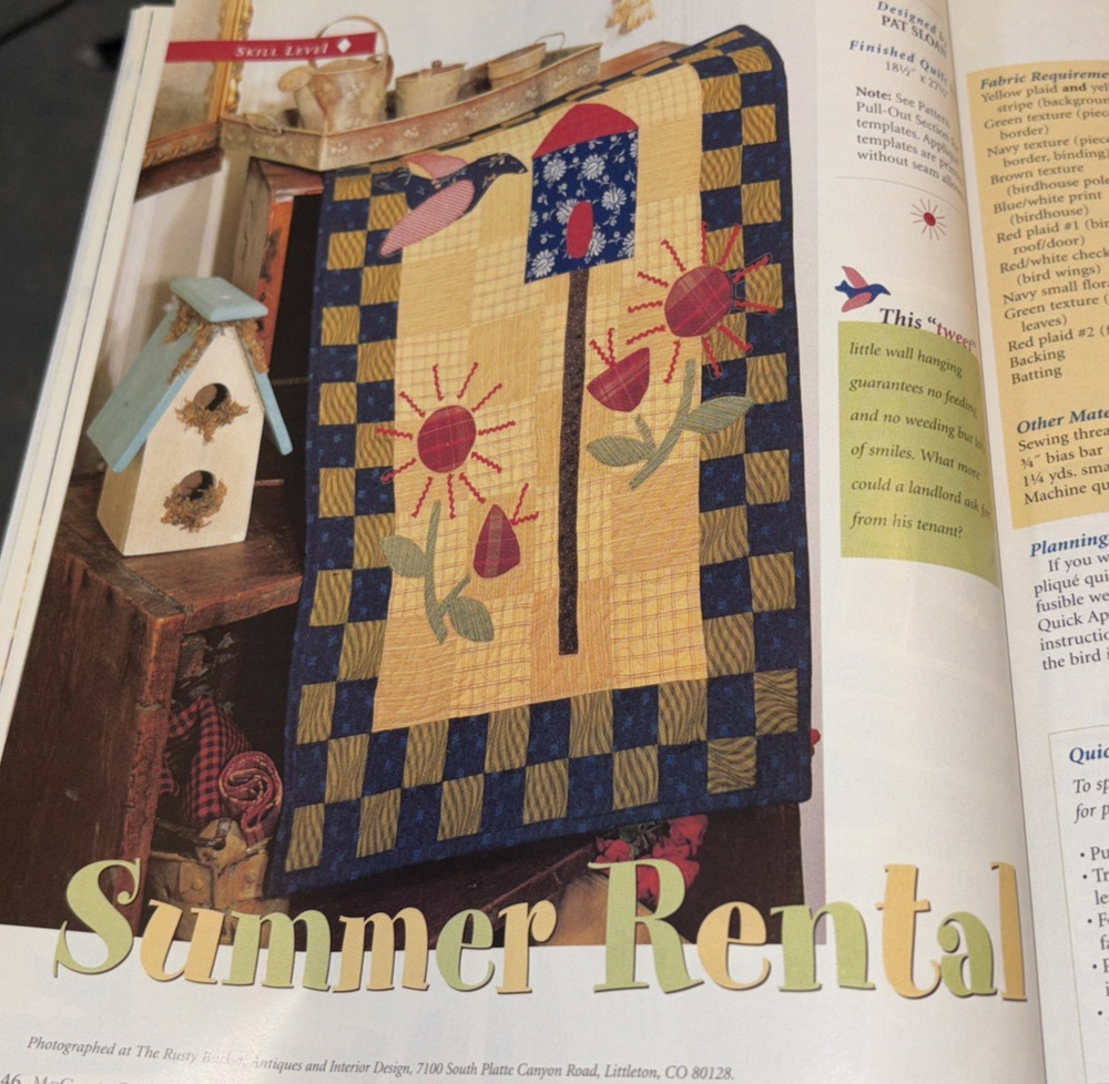 Rare McCall's QUILTING Quilt Pattern August 2003 Bk