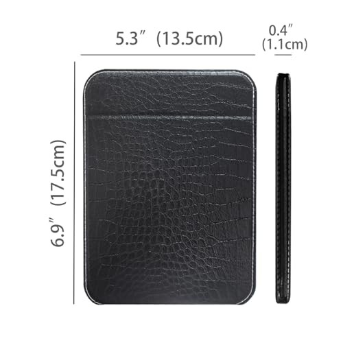 Foldable Desk Mirror Adjustable Angle Rounded Rectangle PU Edge 5.3×6.9” Black