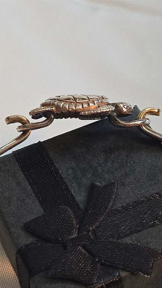 Sterling Silver Turtle Bangle Bracelet Hawaii USA Made Signed