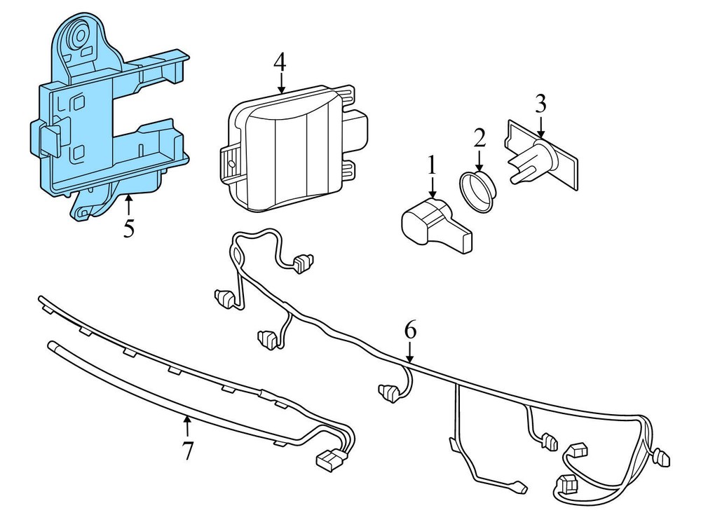 2020-2025 VW ATLAS - LEFT Blind SPOT Detection Sensor / Module Bracket