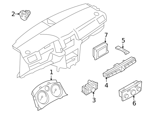 Genuine GM Matte Chrome Heater Control Unit 13231048