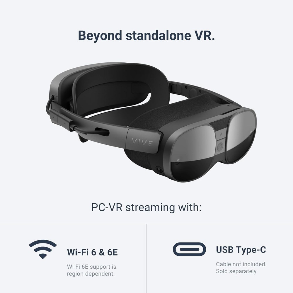 HTC Vive XR Elite VR Headset w/ Deluxe Pack - Mixed Reality PCVR - OPEN BOX
