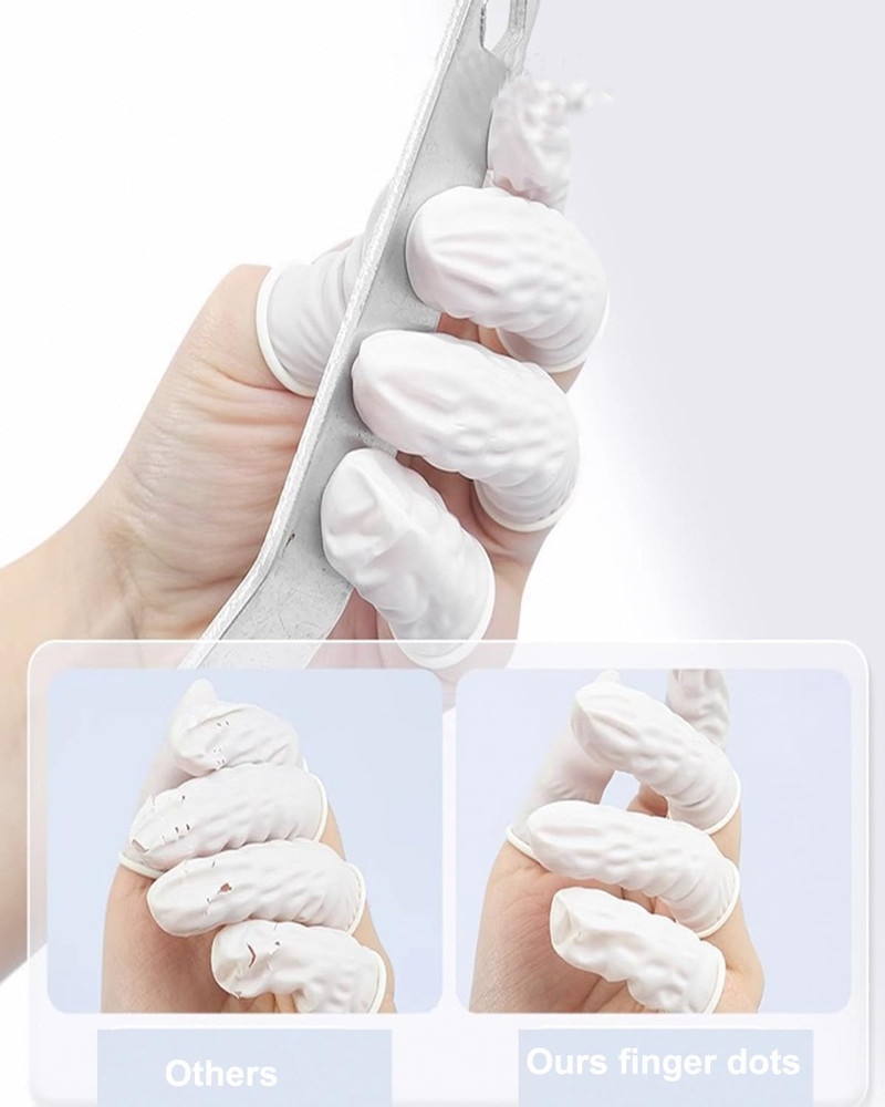 100-Pack Medium Disposable Finger Cots, Protective Thumb & Fingertip Covers