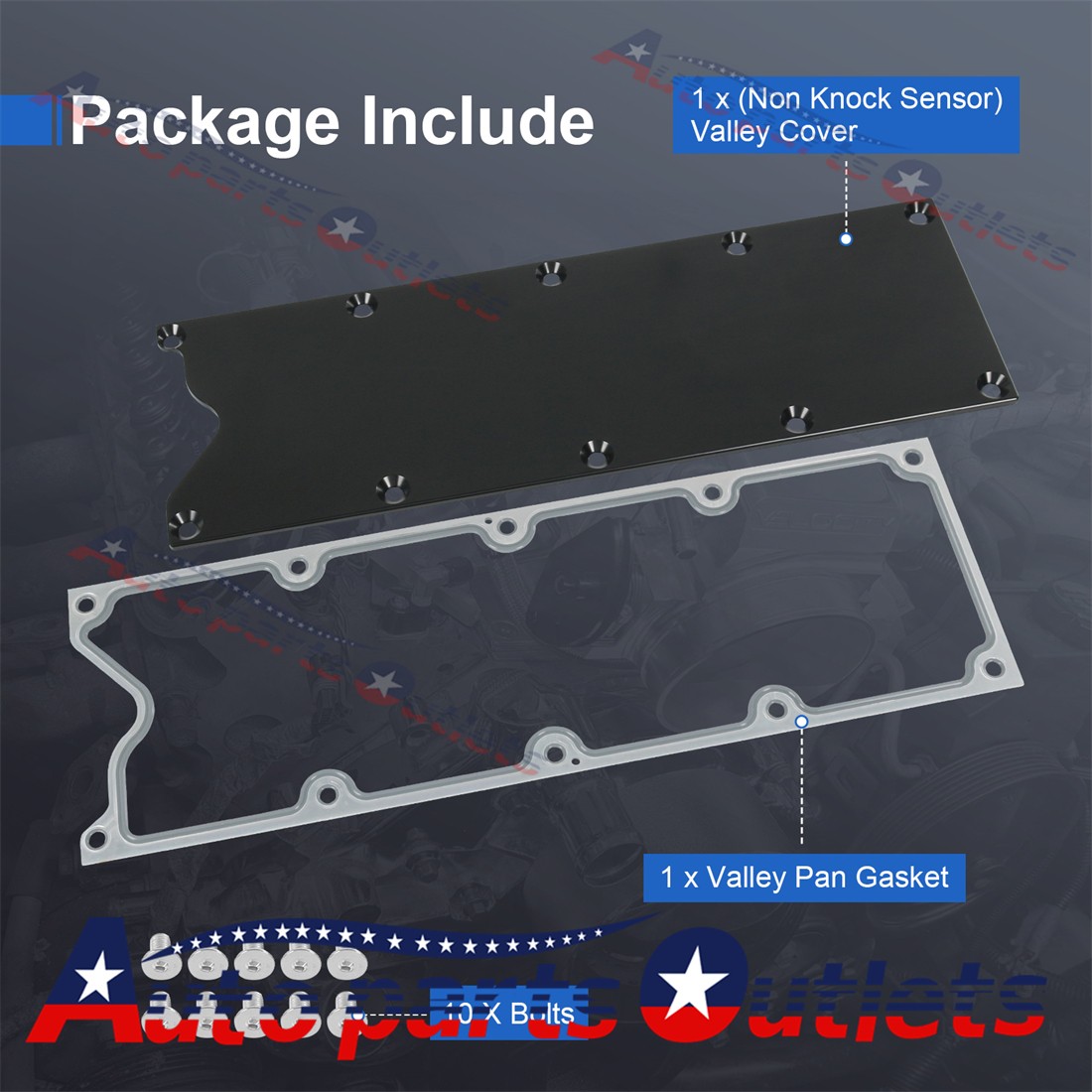 New For LS Gen 3 Valley Pan Cover Plate Low Profile with Seals & Gasket