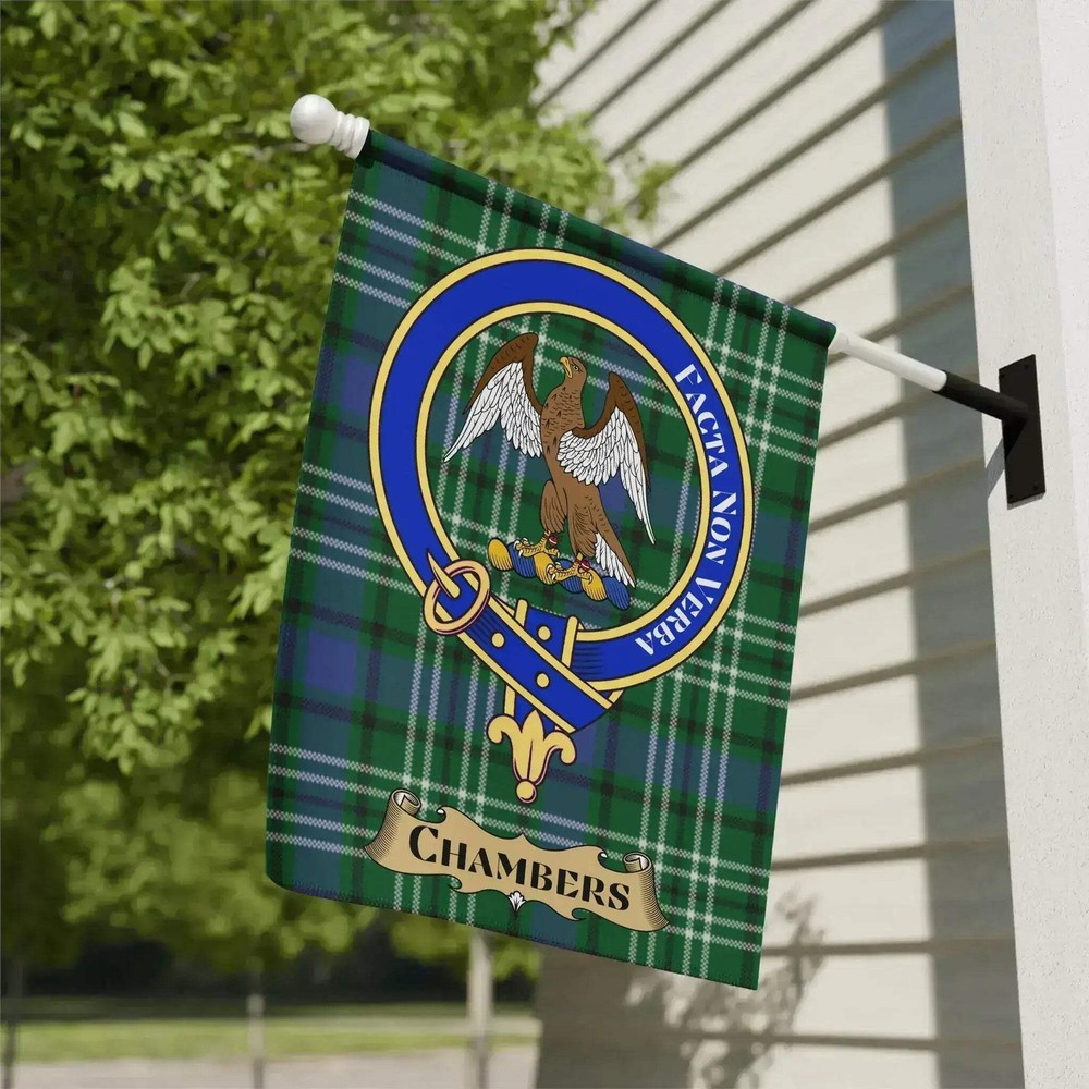Chambers Clan Scottish Tartan Garden Flag