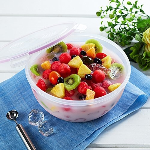 Komax Biokips Mixing Bowls with Lids Set – Multi-Use, Stackable clear