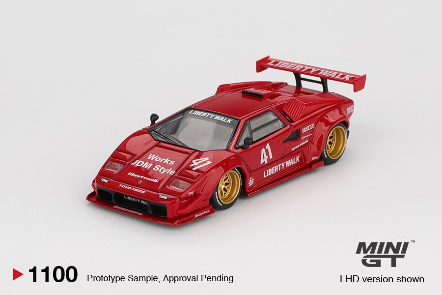 Mini GT 1:64 Lamborghini Countach LB-WORKS Red #1100