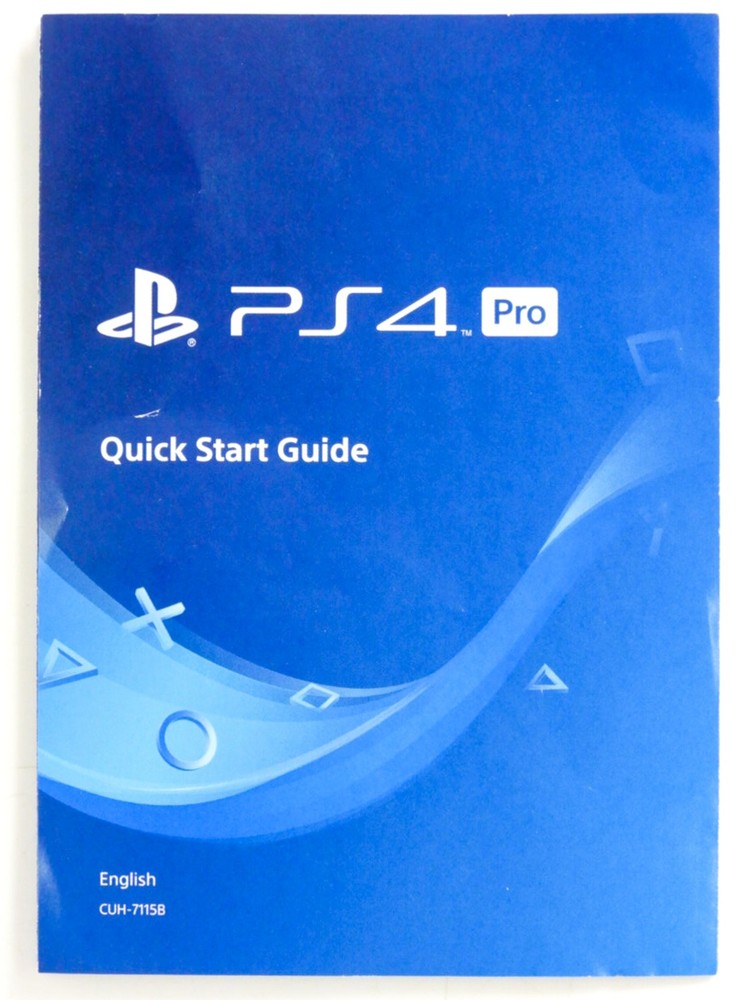 PlayStation 4 PS4 Pro System Quick Setup Installation Guide