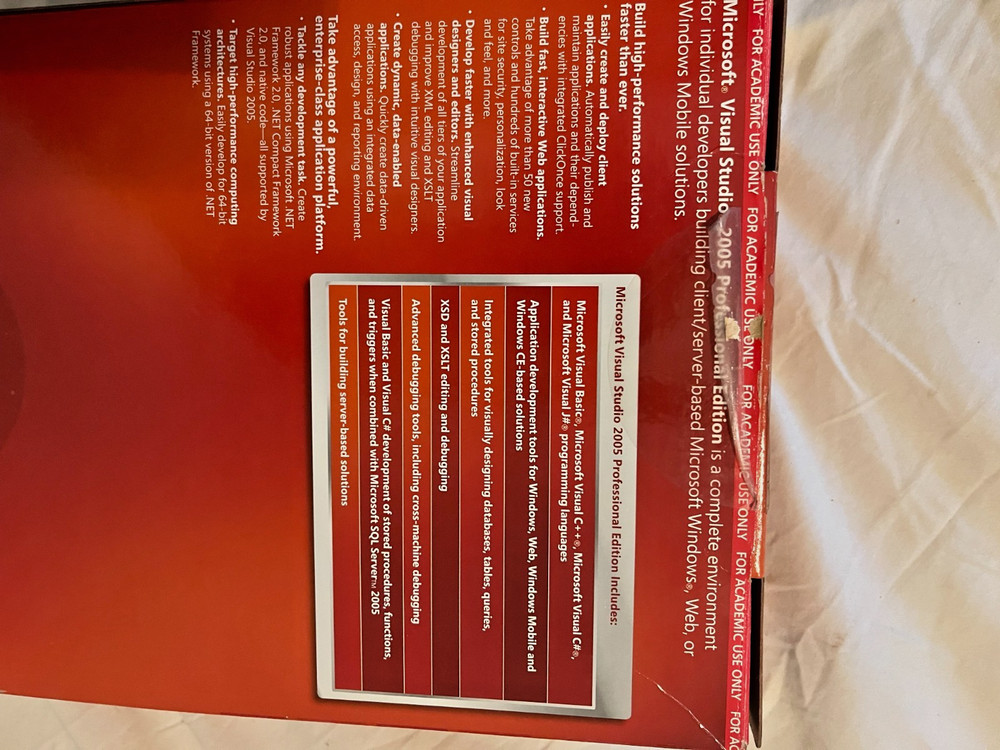 Microsoft Visual Studio 2005 Professional Edition Full Version Academic MSDN