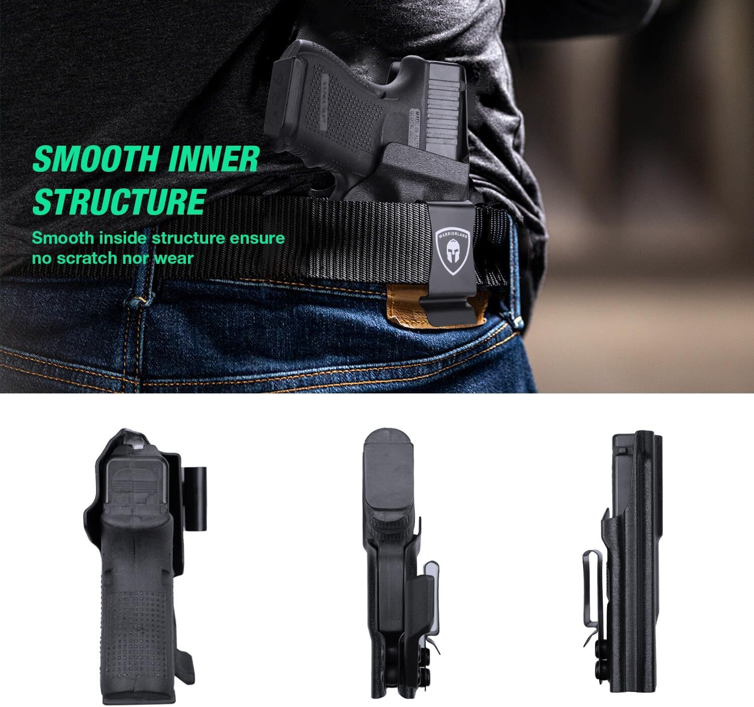 IWB Kydex Holster For Glock 26 (Gen3-5)/Glock 27/Glock 33(Gen3-4) Right Hand