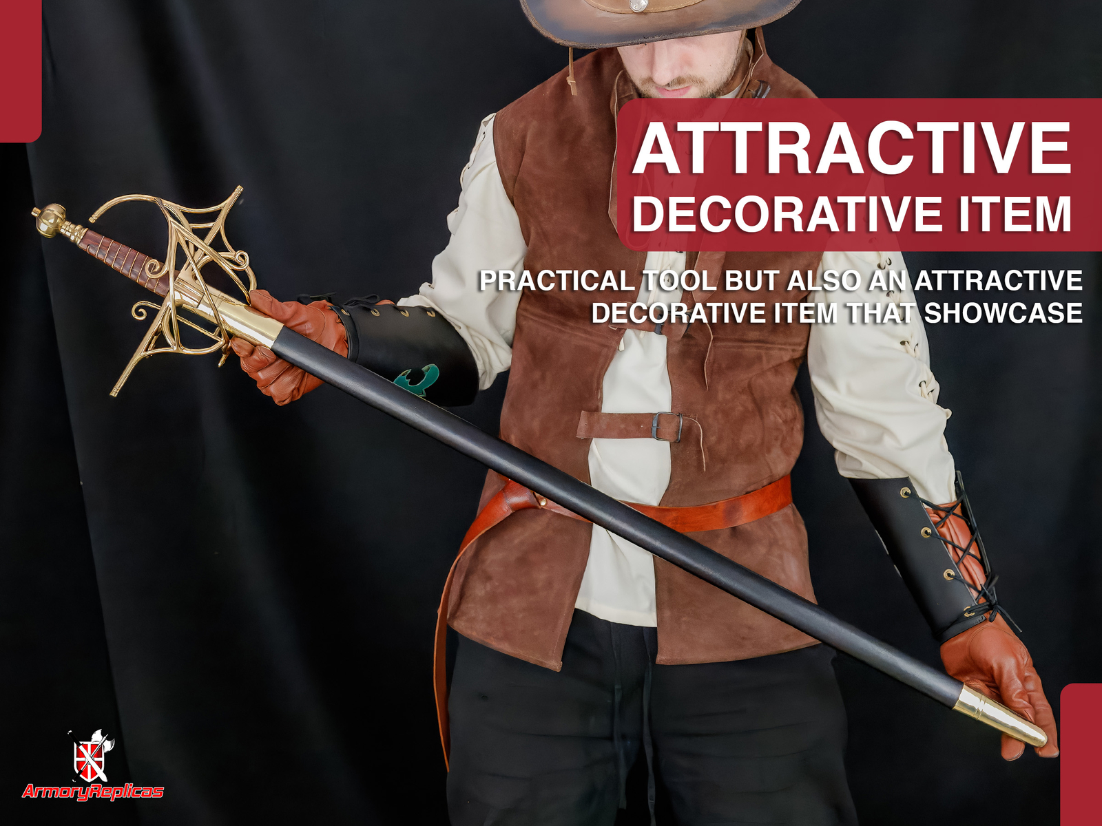 Marvelous Rapier Medieval Viking Battle Ready Sword EN45 Steel Blade, Brass Hilt