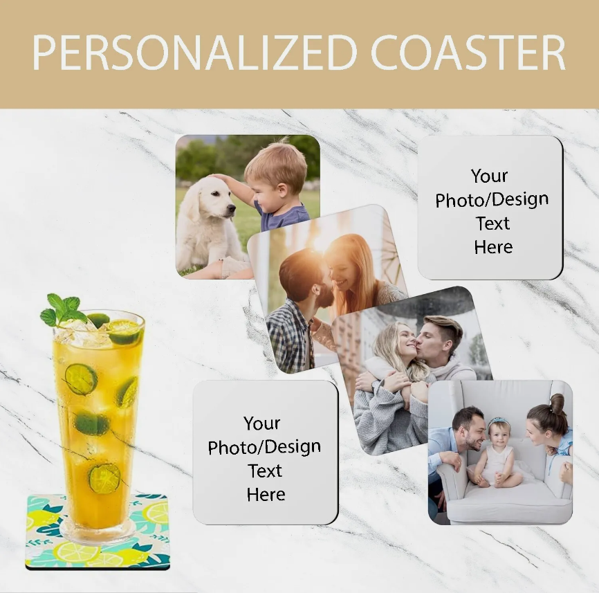 Custom Coasters with Ceramics Personalized Coasters for DIY Customize Picture