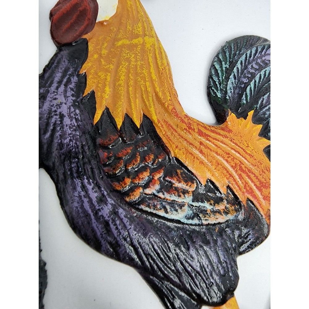 Cast Iron Rooster Chicken Hanging Hook Key Holder