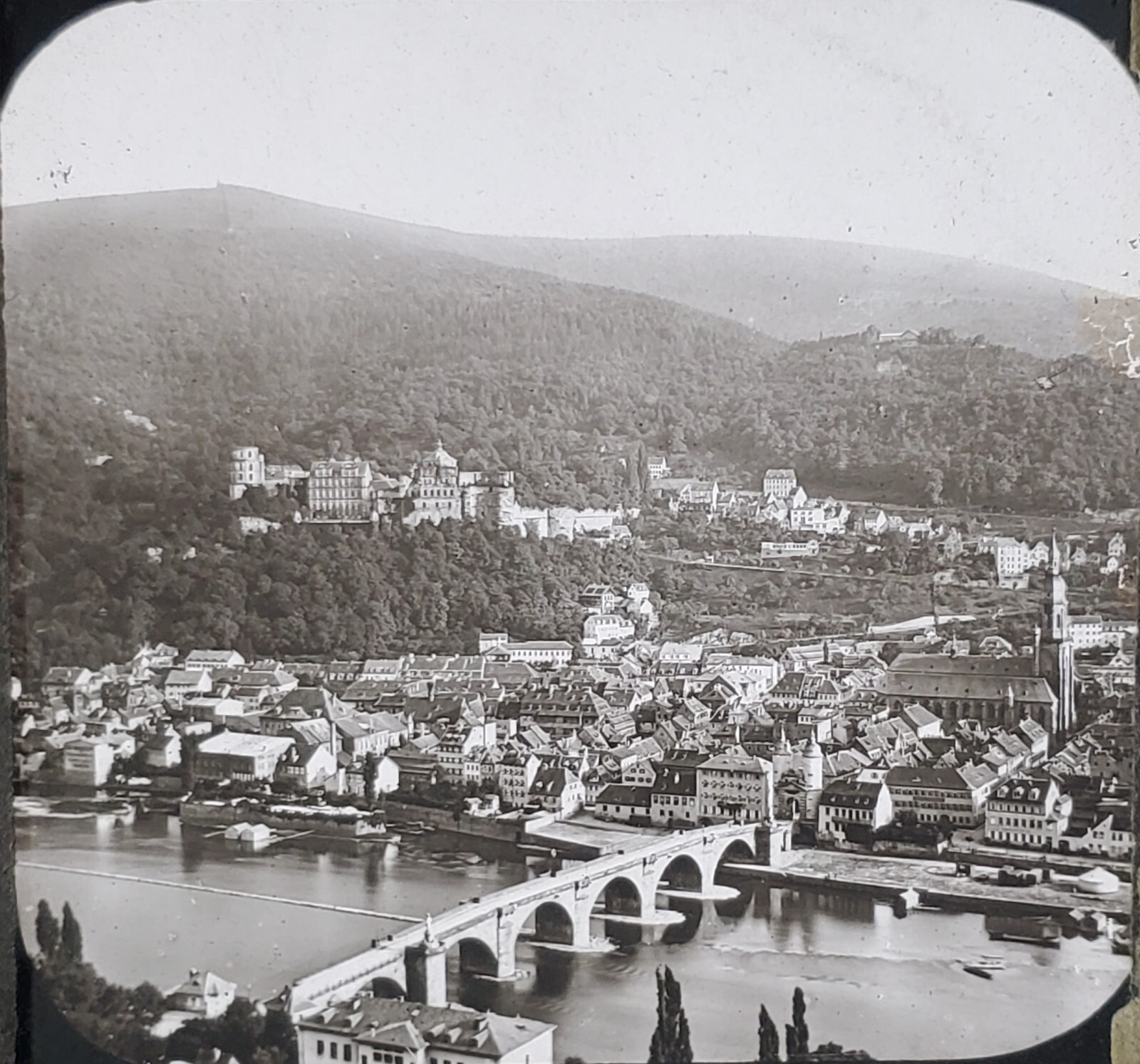 Philosopher's Way, Heidelberg, Germany, Charles Farrar Magic Lantern Glass Slide