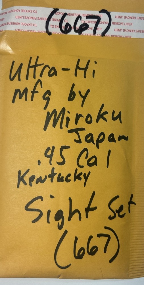 Ultra-Hi Miroku Kentucky Sidelock Muzzleloader Sight Set