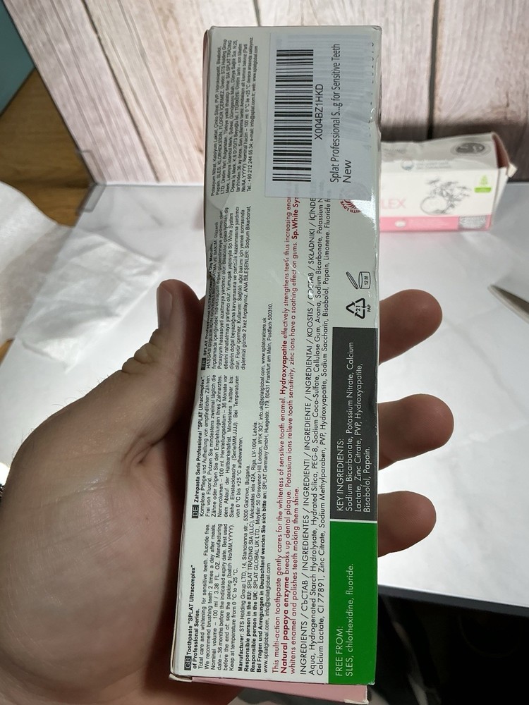 2X 100ml/3.4 oz Splat Professional Ultracomplex Bio Active Toothpaste 2 Pack