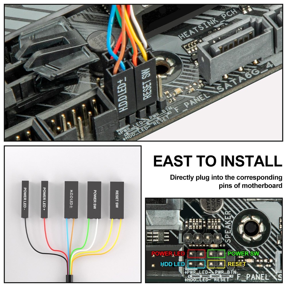 External PC Power Button with Mechanical Switch, 1.8m Cable for Motherboard