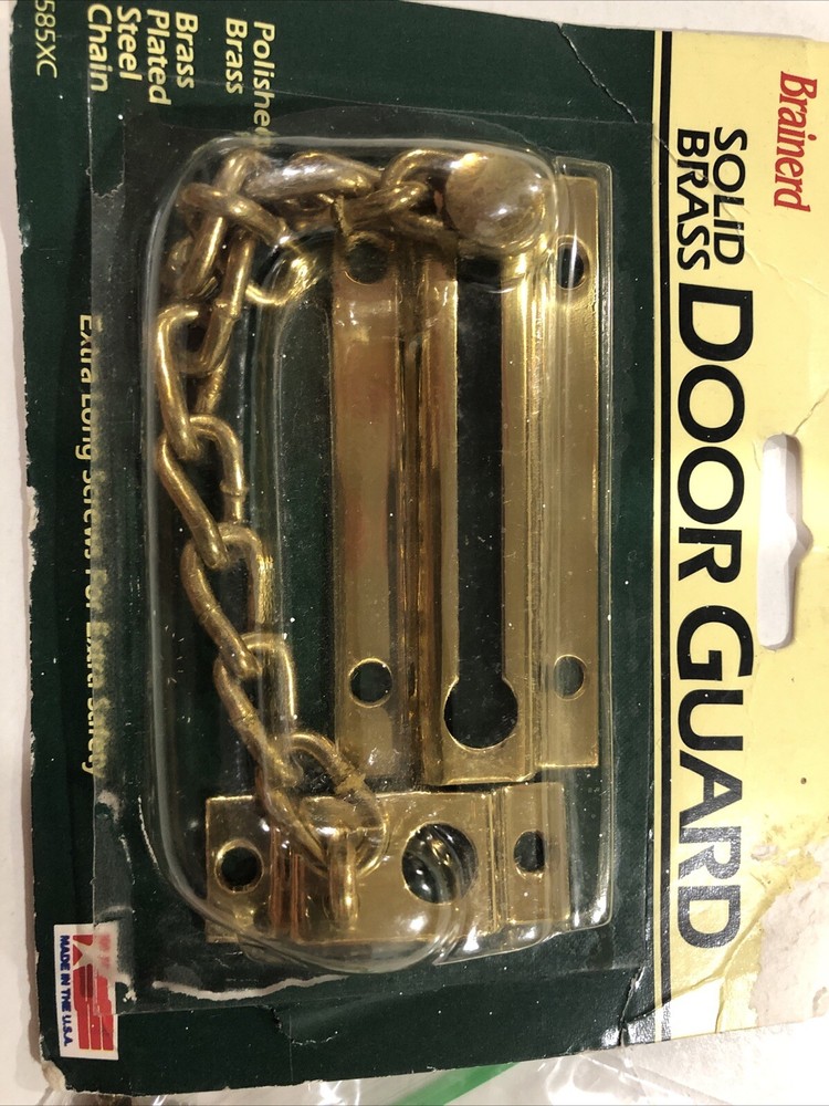 Brainerd 585XC Deluxe Chain Door Guard Solid Brass