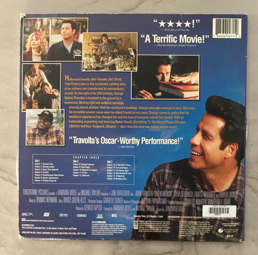 Phenomenon (Laserdisc, 1996)