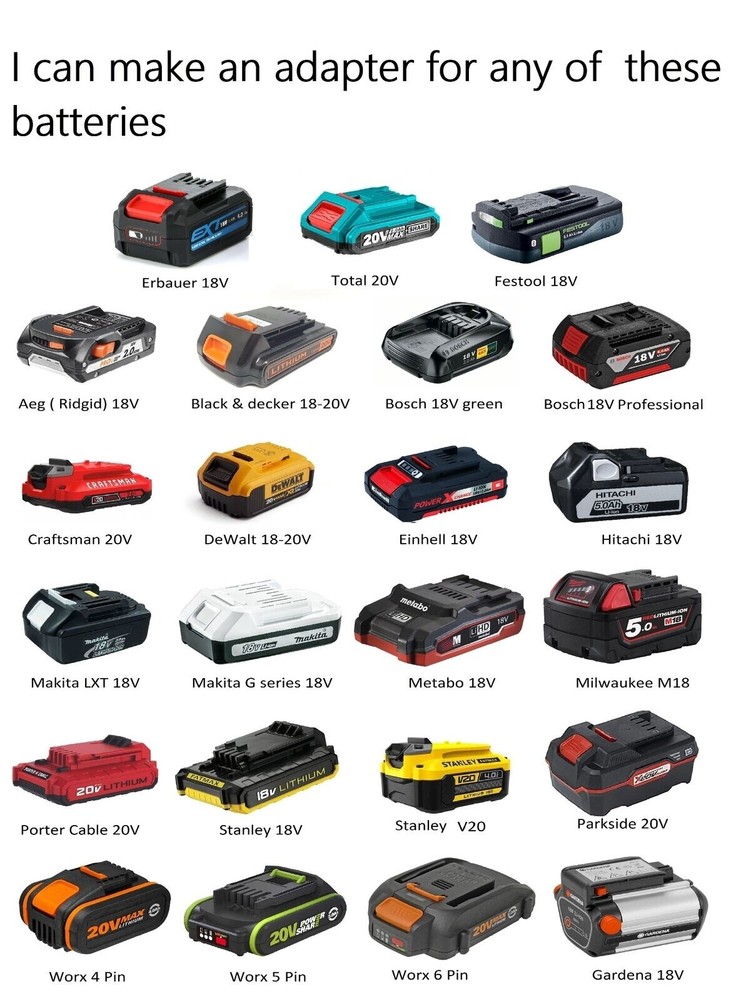 Battery Adapter for Old Hitachi 18V Tools ( Jadapters )