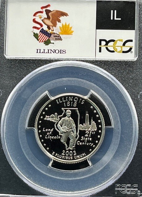 2003-S Illinois 25C PCGS PR 70 Deep Cameo