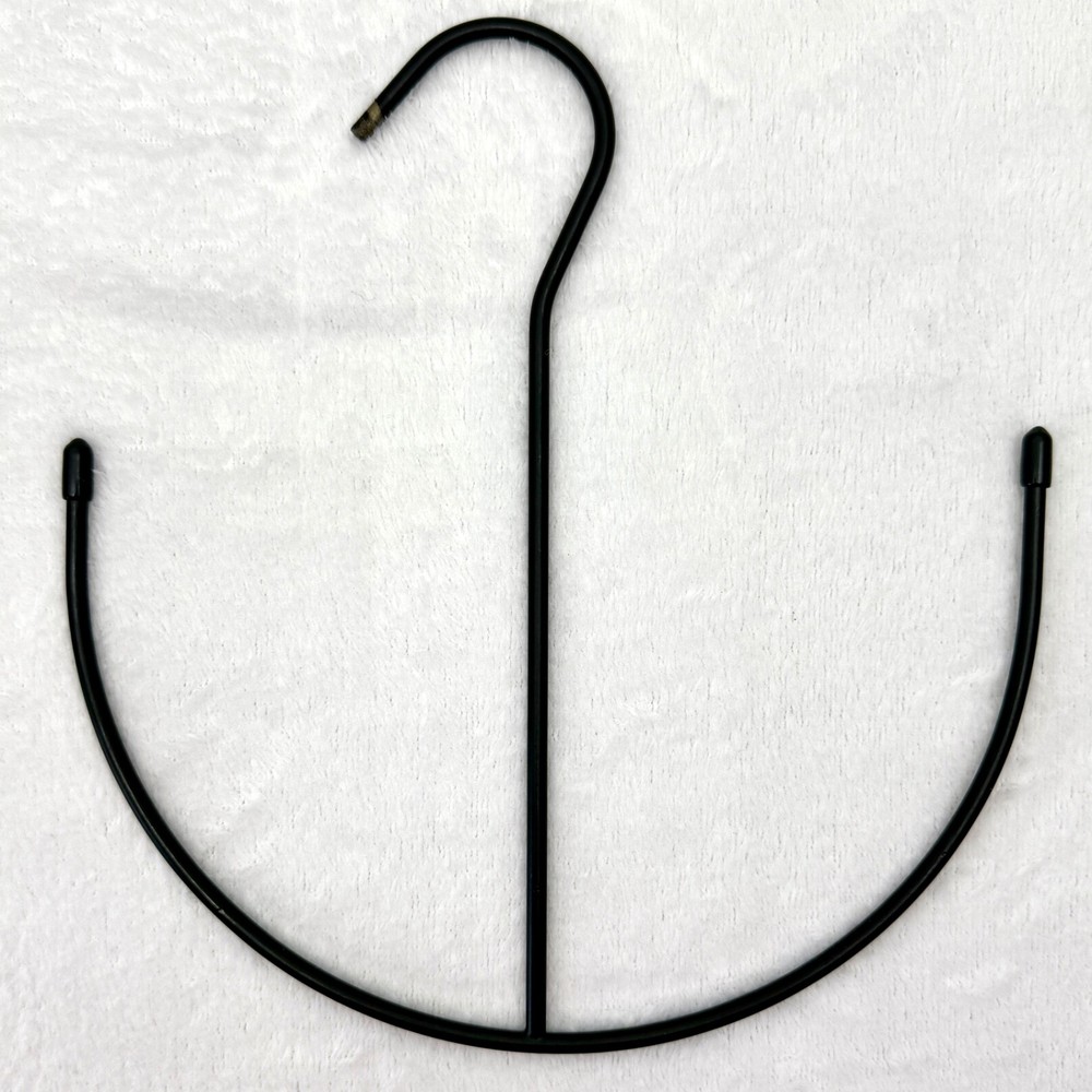 2 Sided Space Saving Metal Belt Hanger Black