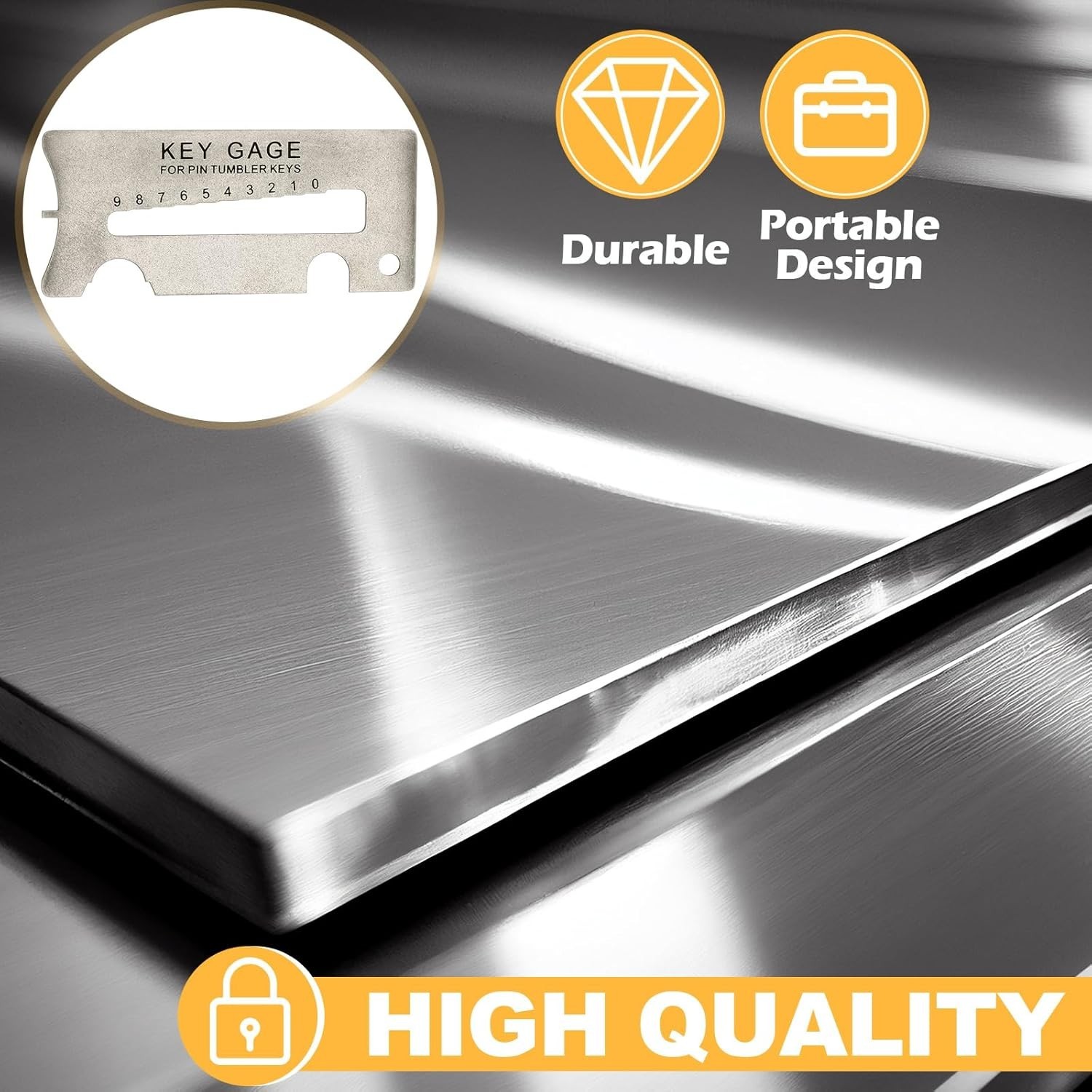 2 Pack Gray Key Gauge Tools – Universal Professional Key Decoders & Aligners