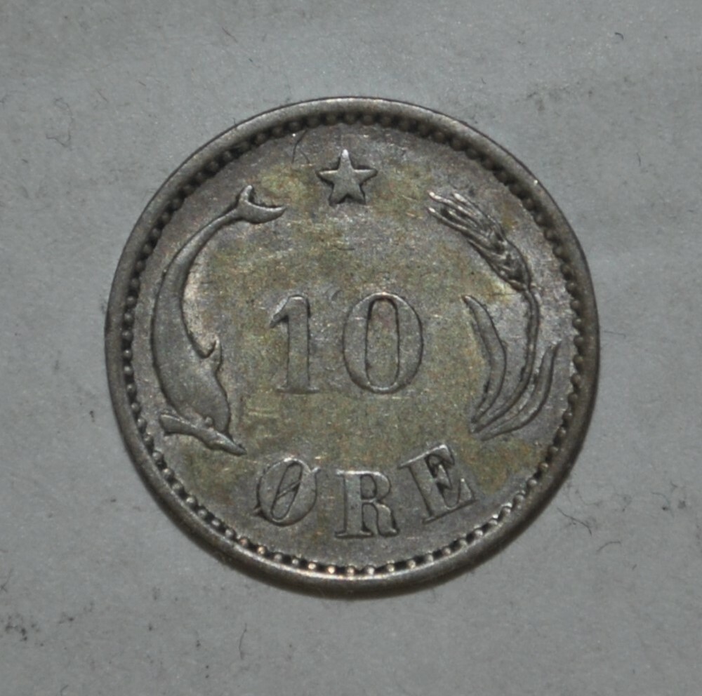 DENMARK 10 ORE 1905 SILVER {{{G660
