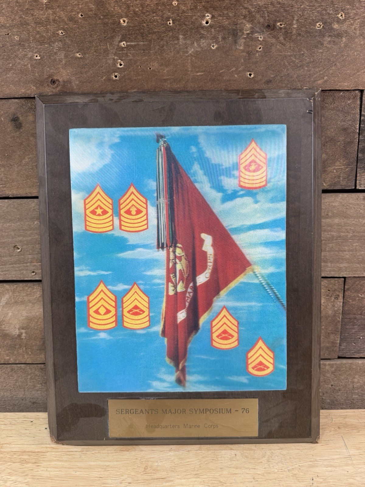 Vintage Sergeants Major Symposium-76 Headquarters Marine Corps Plaque Sign