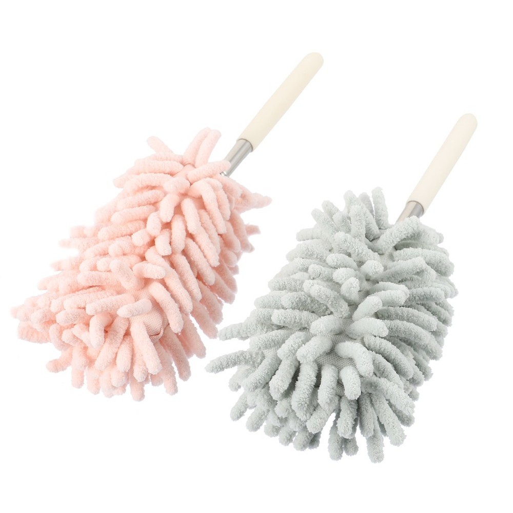 2 Pcs Retractable Gap Dust Cleaner Hand Duster Sweeper Brush Dusting