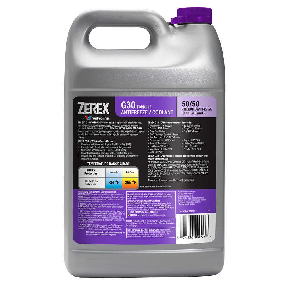 Engine Coolant / Antifreeze Valvoline 877981